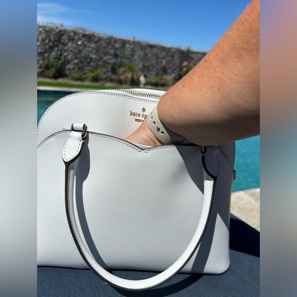 KATE SPADE ♠️White Dove Dome Payton Satchel | Leather, Convertible - Picture 8 of 17